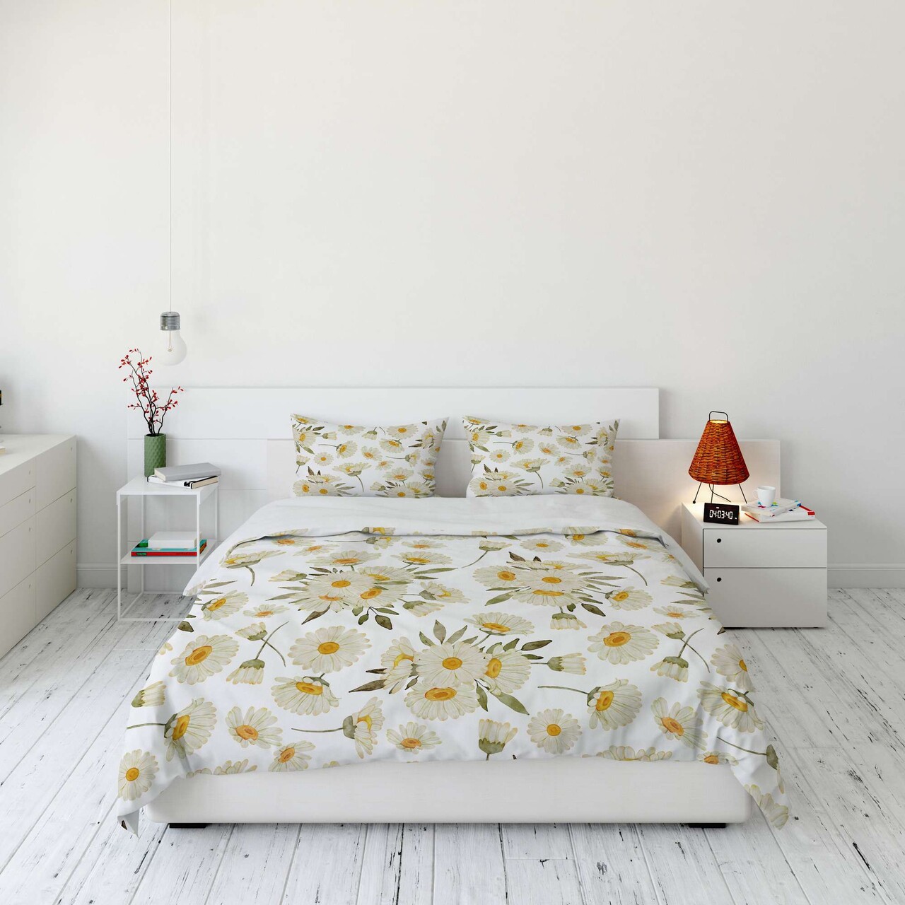 Lenjerie patut cu 4 piese 120x60 cm Elefant cu inima albastra - imagine 2